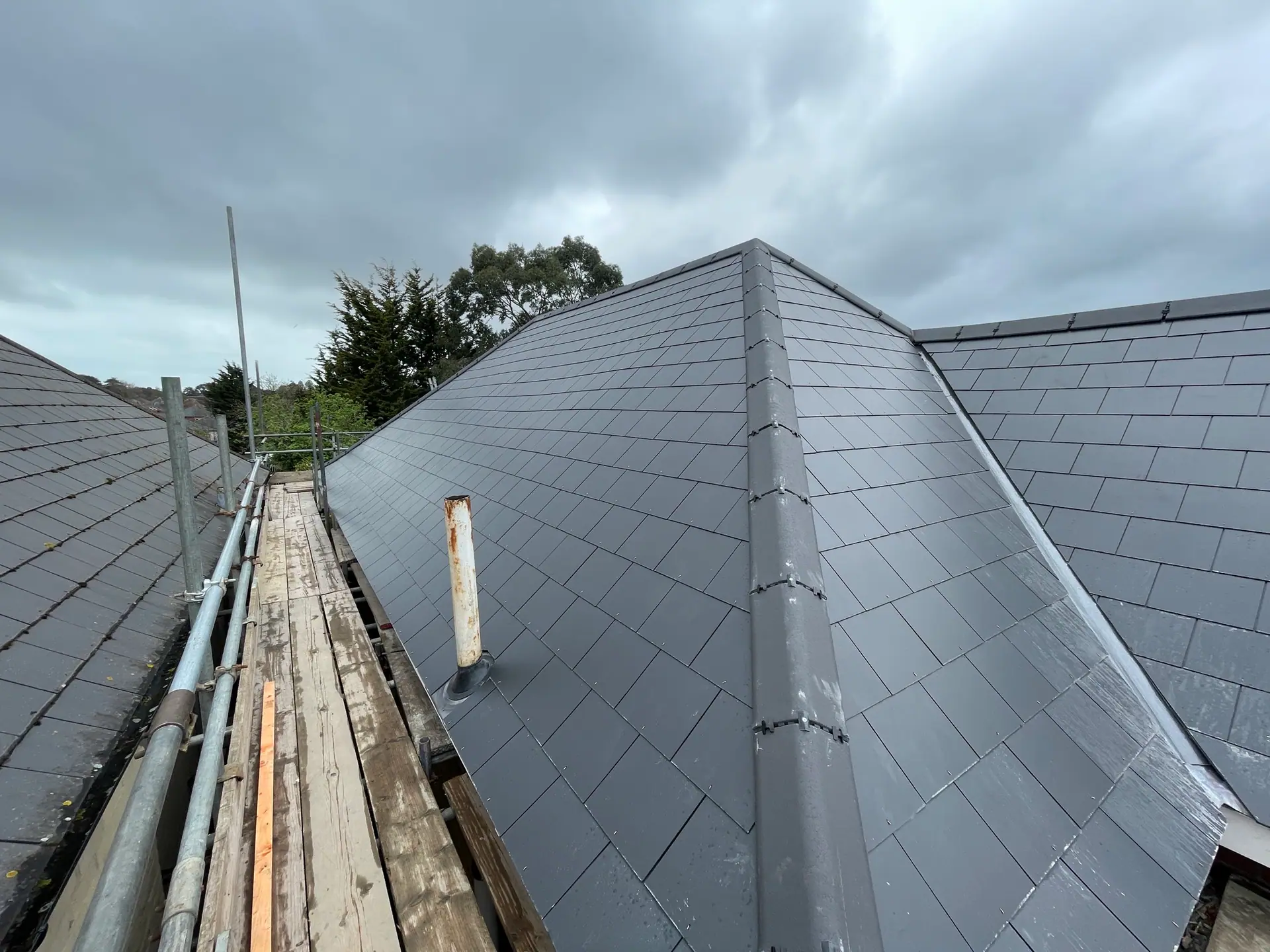 Completed pitched roof replacement in Bournemouth by Apex Roofing Services