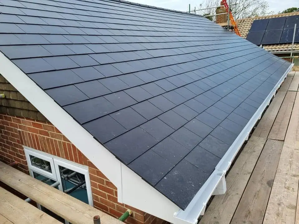 Roof repairs in progress on a Dorset property by Apex Roofing Services